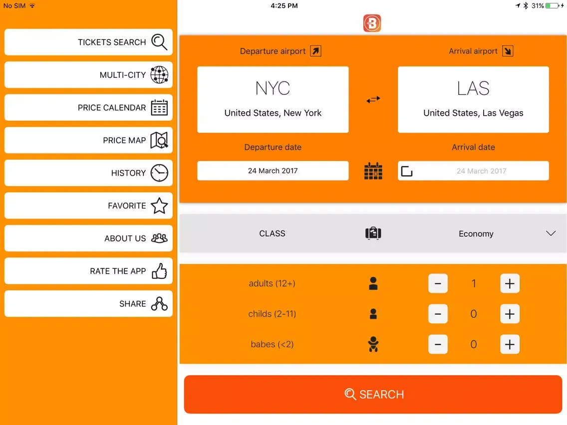 تصاویر BookAir: Сheap Flights & Airfare Deals. iPad 