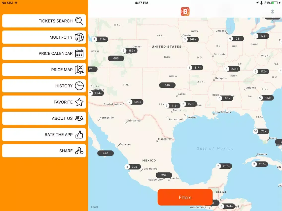 تصاویر BookAir: Сheap Flights & Airfare Deals. iPad 
