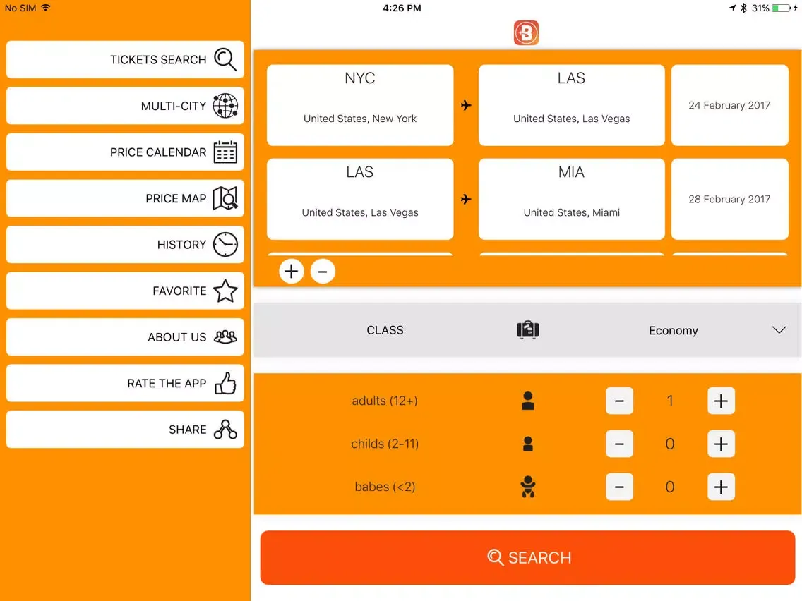 تصاویر BookAir: Сheap Flights & Airfare Deals. iPad 