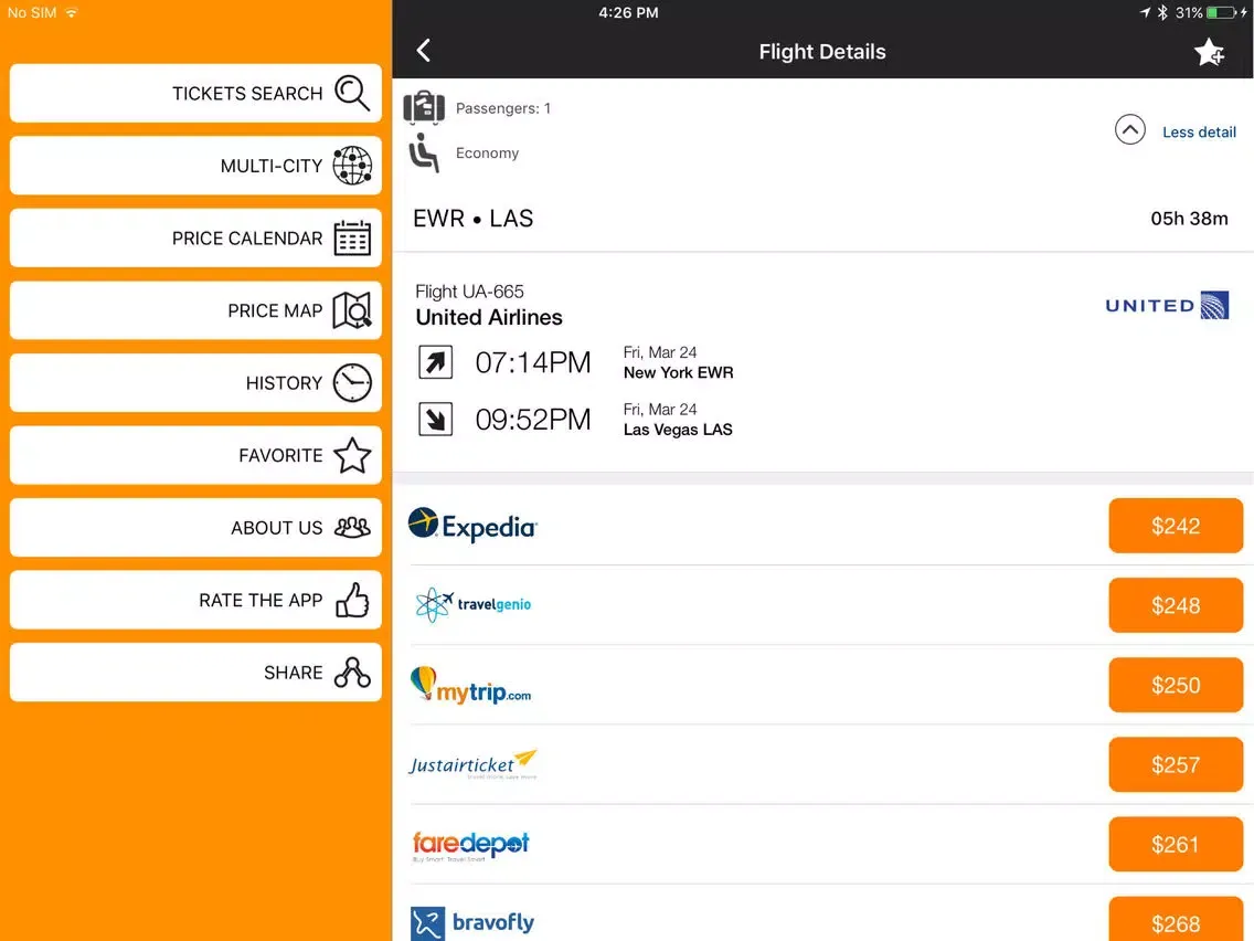 تصاویر BookAir: Сheap Flights & Airfare Deals. iPad 
