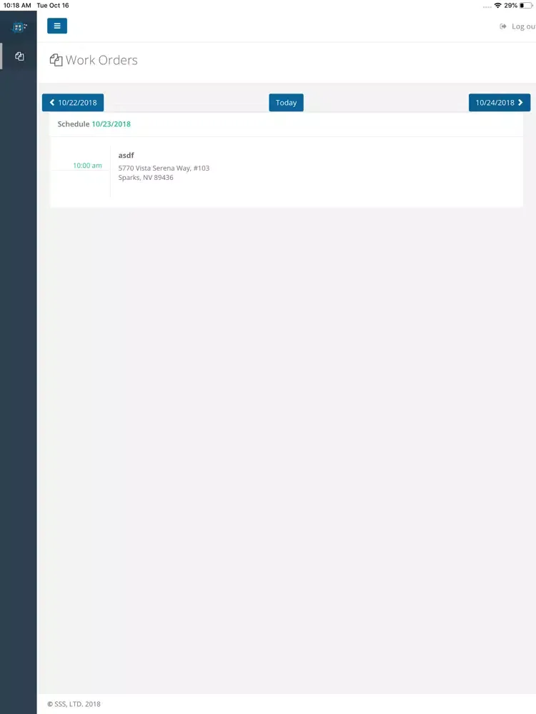 ภาพหน้าจอของ Smart Scheduling System iPad 