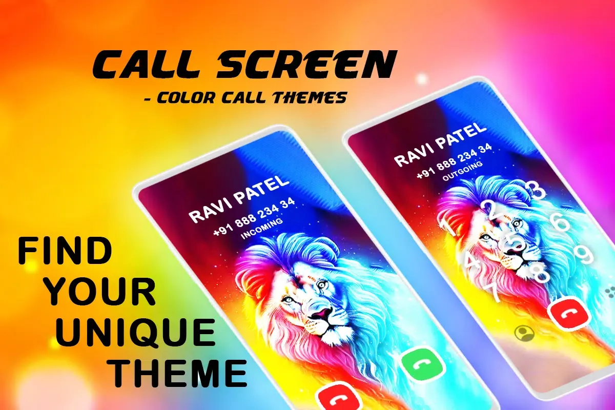Capturas de pantalla de Call screen-Color caller theme