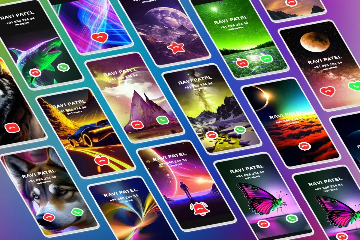 Capturas de pantalla de Call screen-Color caller theme