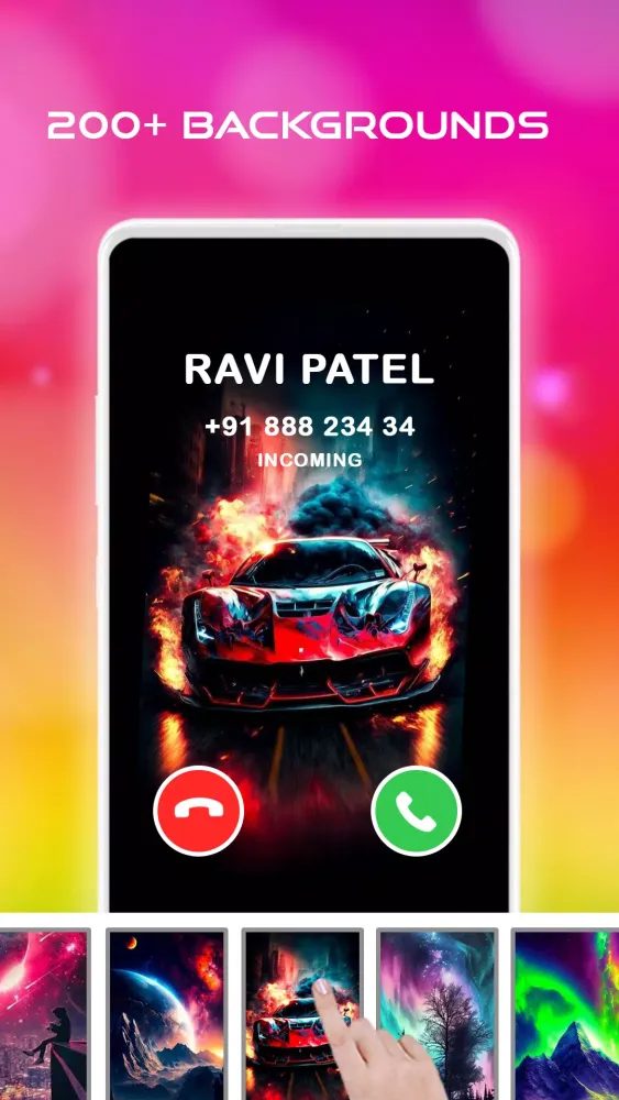 Capturas de pantalla de Call screen-Color caller theme