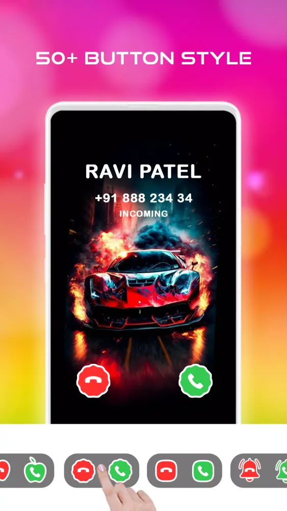 Capturas de pantalla de Call screen-Color caller theme
