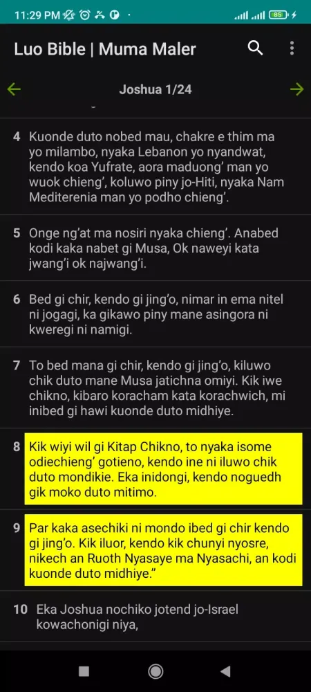 Tangkapan layar Luo Bible - Muma Maler