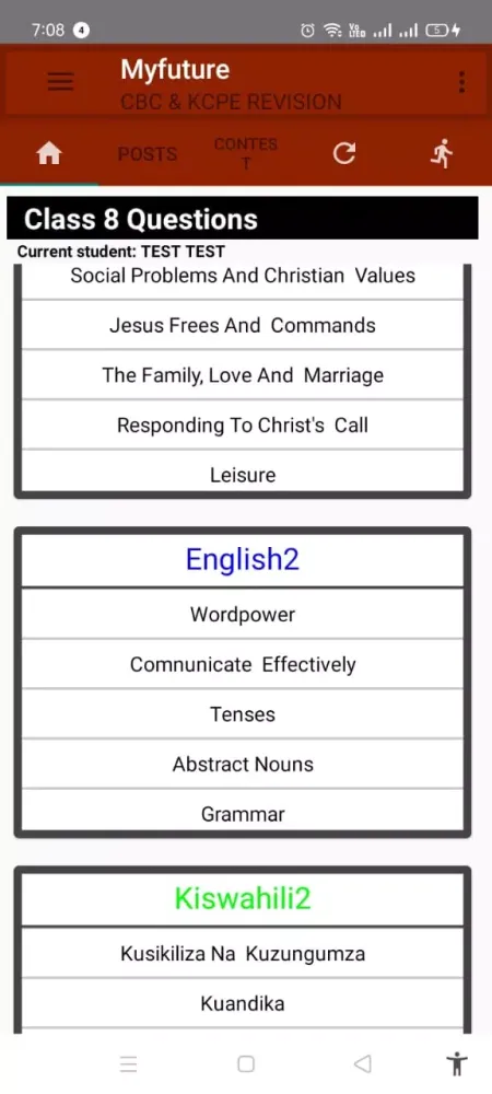 Myfuture CBC Revision Screenshots