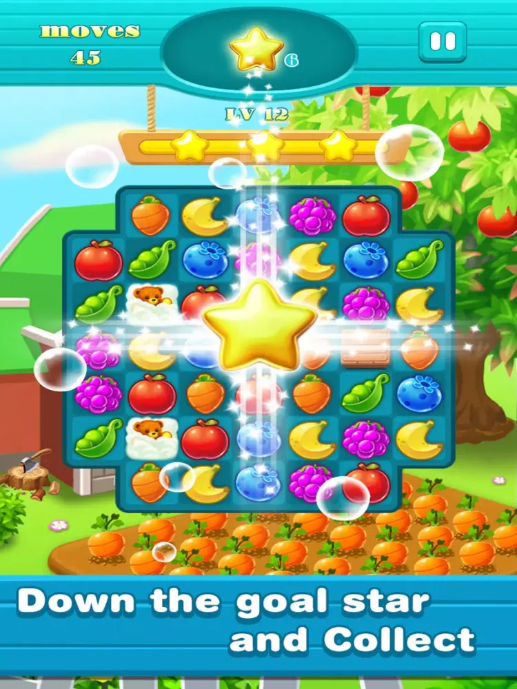 Fruit Paradise-Match crush blast iPad  سکرین شاٹس
