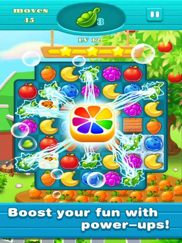 Fruit Paradise-Match crush blast iPad  سکرین شاٹس