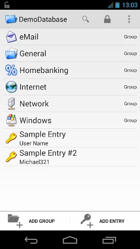 Capturas de pantalla de KeyboardSwap for Keepass2Andro