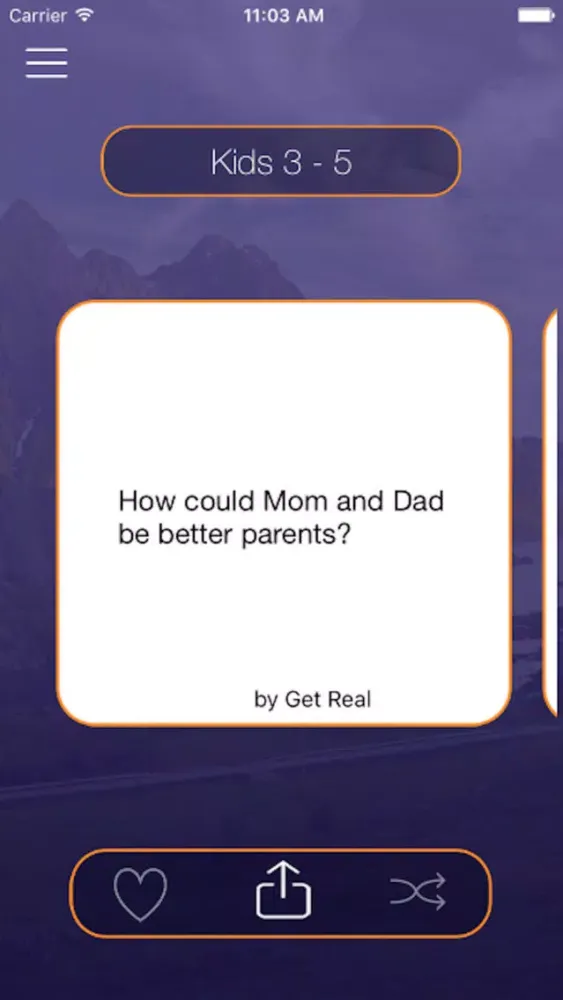 Ảnh chụp màn hình của Get Real Kids - a question game to connect