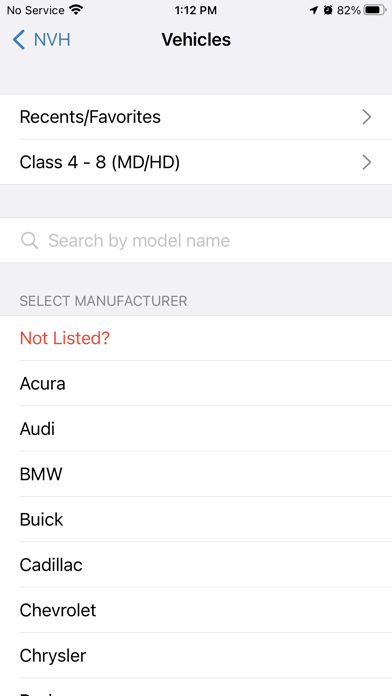 Screenshot di NVH