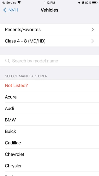Screenshot di NVH
