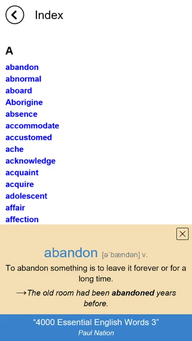 Tangkapan skrin 4K Essential English Words 3