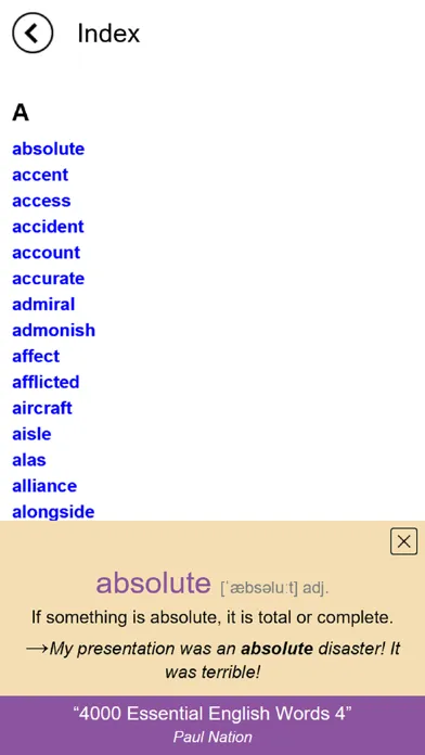 Tangkapan layar 4K Essential English Words 4