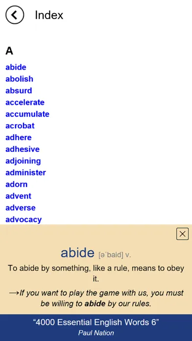Ảnh chụp màn hình của 4K Essential English Words 6