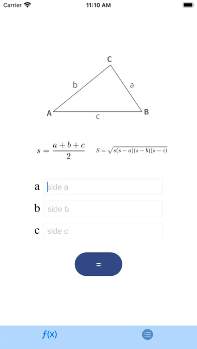 Heron's Formula Calculator应用截图