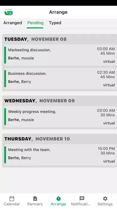 Arrange - Meeting scheduler Ekran Görüntüleri