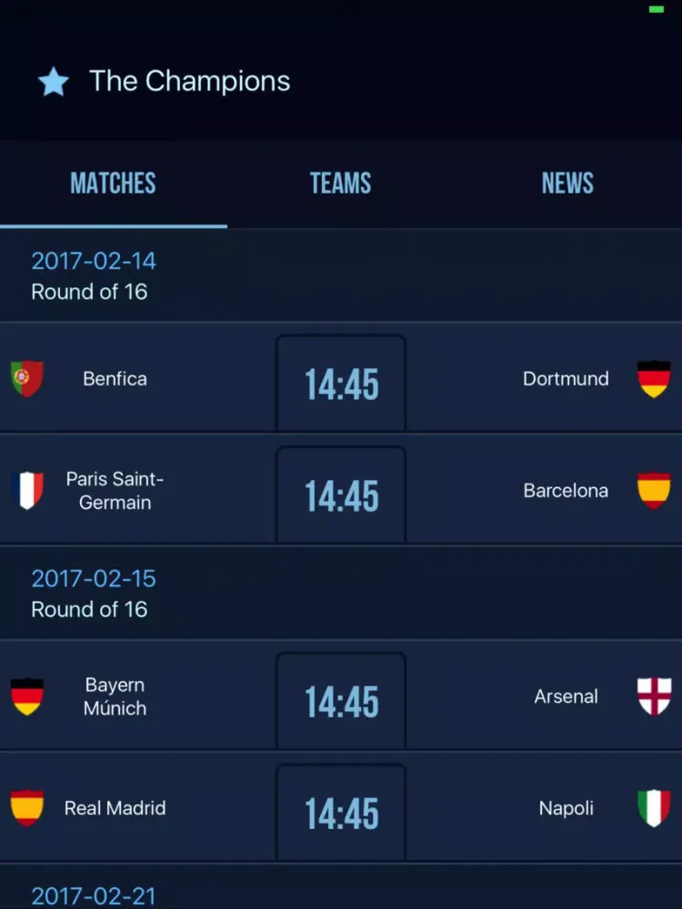 The Champions Cup iPad  Screenshots