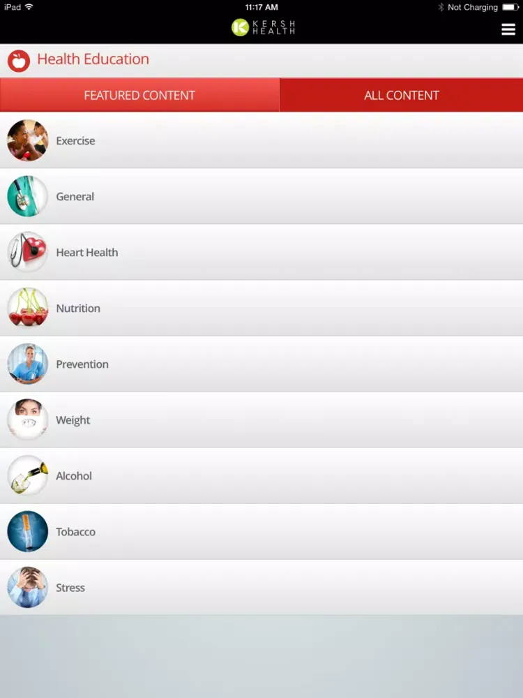 Скриншоты Kersh Health iPad 