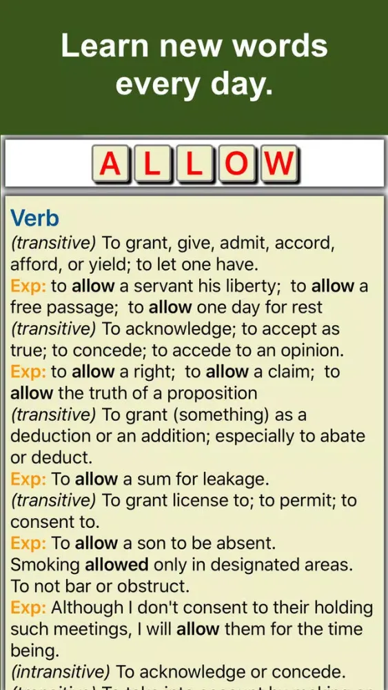 Capturas de pantalla de English Vocabulary Cards