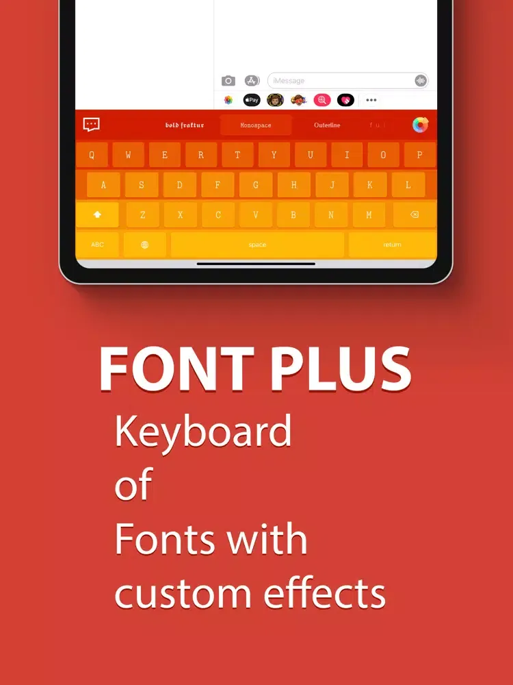 Font Plus - Custom Keyboard iPad  سکرین شاٹس
