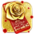 Diamond Gold Rose Keyboard