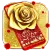 Diamond Gold Rose Keyboard
