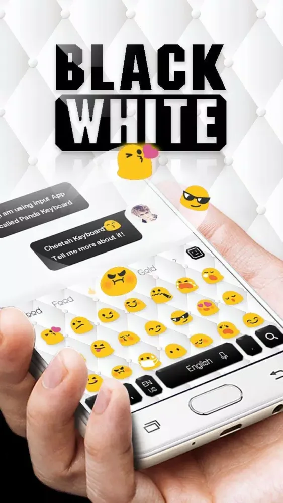 Zrzuty ekranu Black & White Keyboard