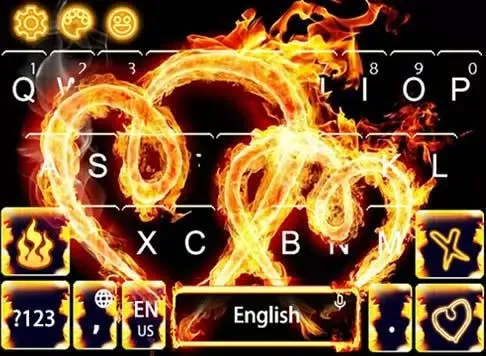 Fire Heart Love Keyboard Screenshots