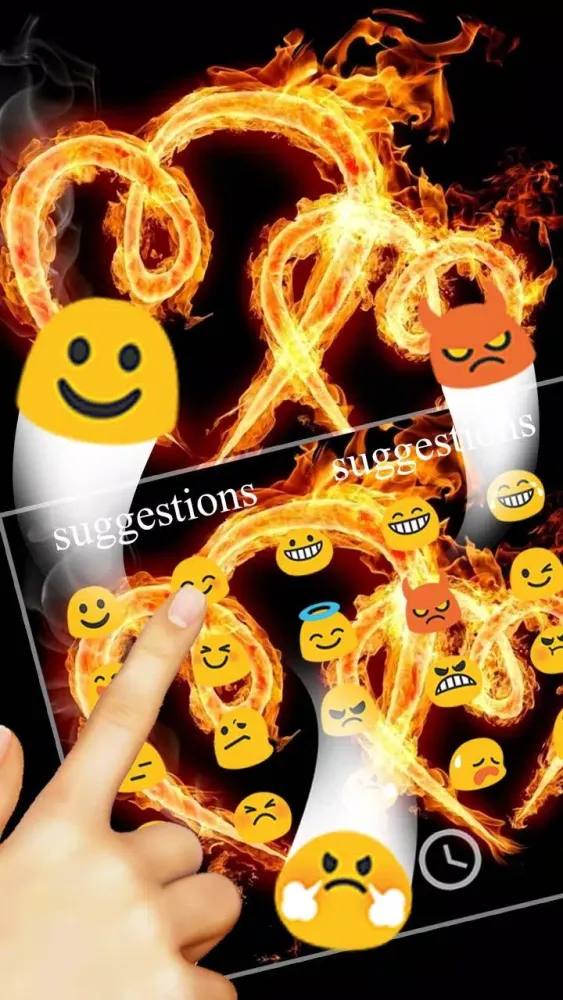 Fire Heart Love Keyboard Screenshots