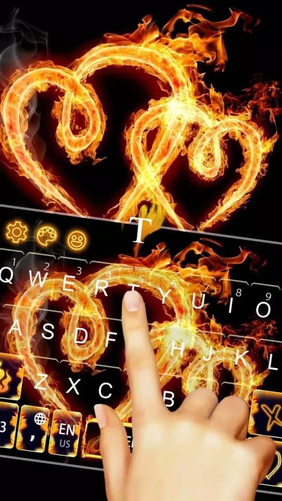 Fire Heart Love Keyboard Screenshots
