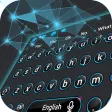 Blue Light 3D Polyhedron Keyboard Theme