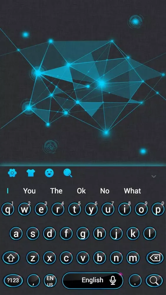 Blue Light 3D Polyhedron Keyboard Theme應用截圖