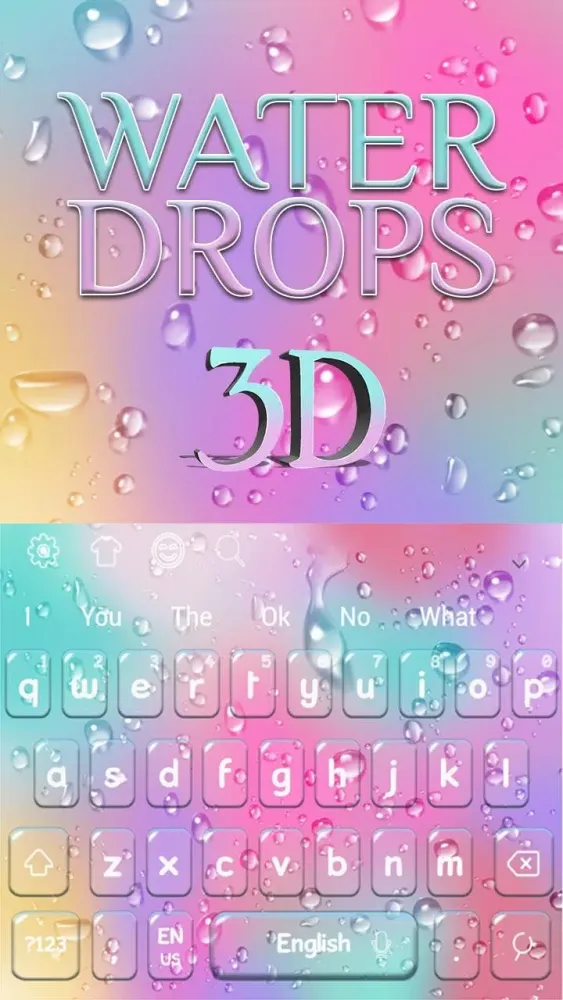 Rain Drops Live 3D Keyboard Screenshots