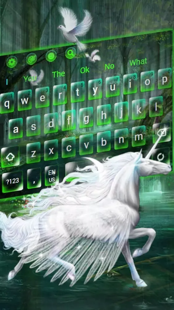 Magic Forest Unicorn Keyboard Theme应用截图