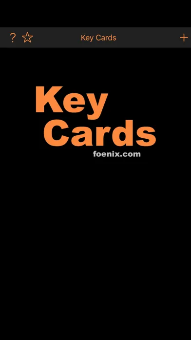 Screenshot di Key Cards