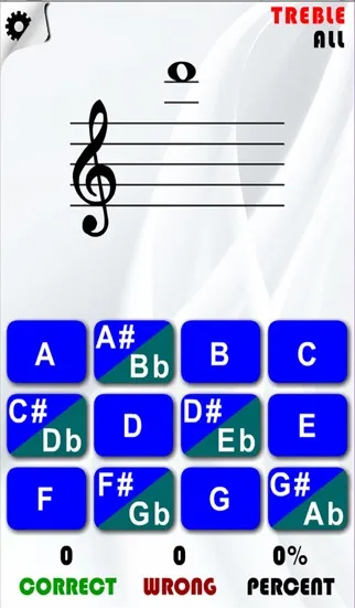 Note and Key Signature Trainer (Treble,Bass,Alto,Tenor) Screenshots