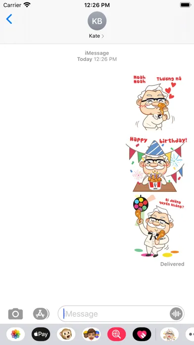 Screenshot di KFC Việt Nam Stickers 2020