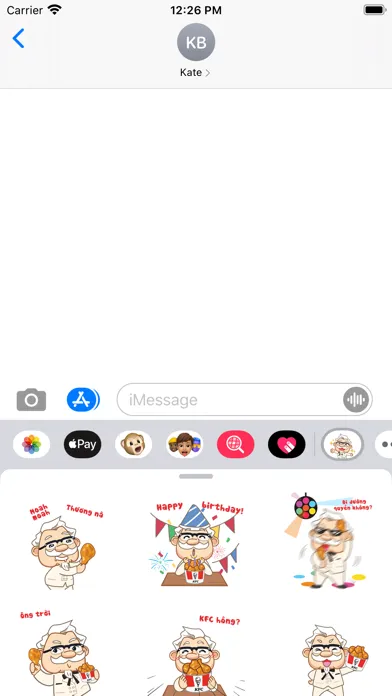Screenshot di KFC Việt Nam Stickers 2020