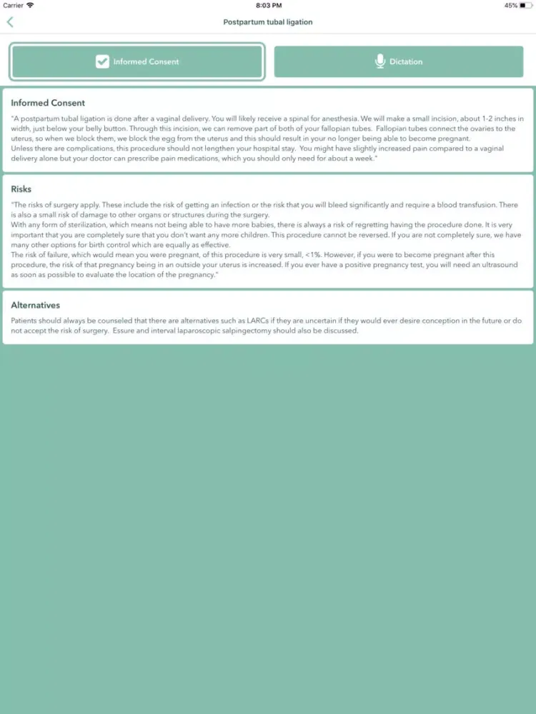 Скриншоты Informed Consent and Dictation iPad 