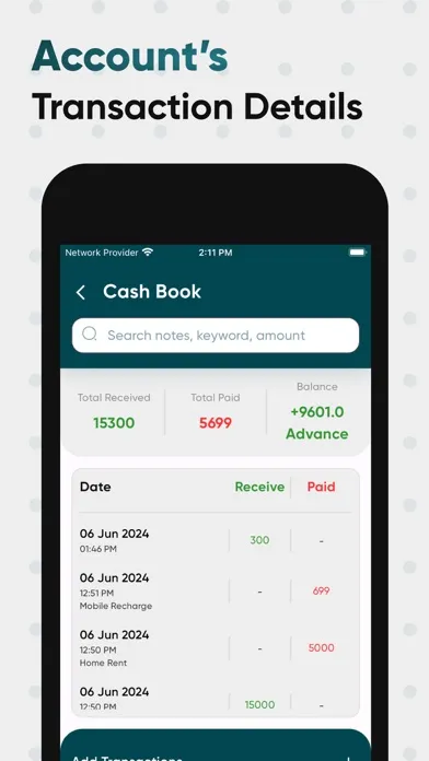 Zrzuty ekranu Khatabook - Credit Ledger Book