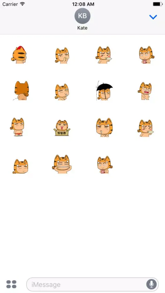 Tangkapan skrin The Tiger Boy - Animated Stickers Emoticons