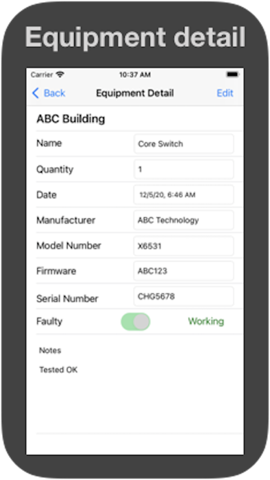 ภาพหน้าจอของ Equiplist