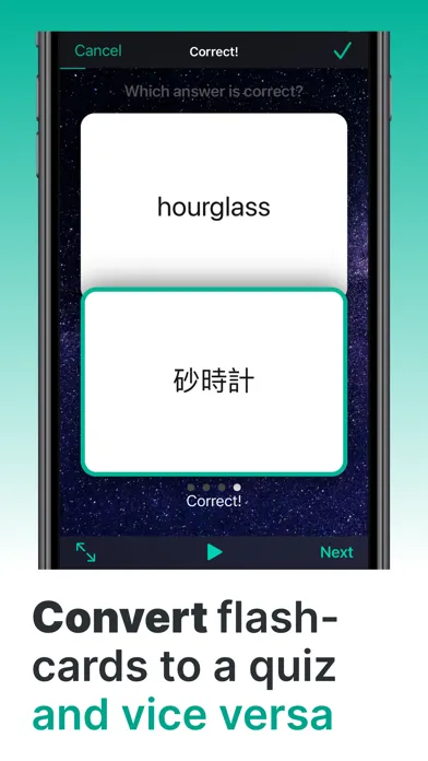 Screenshot di Everycards Flashcards Quizzes