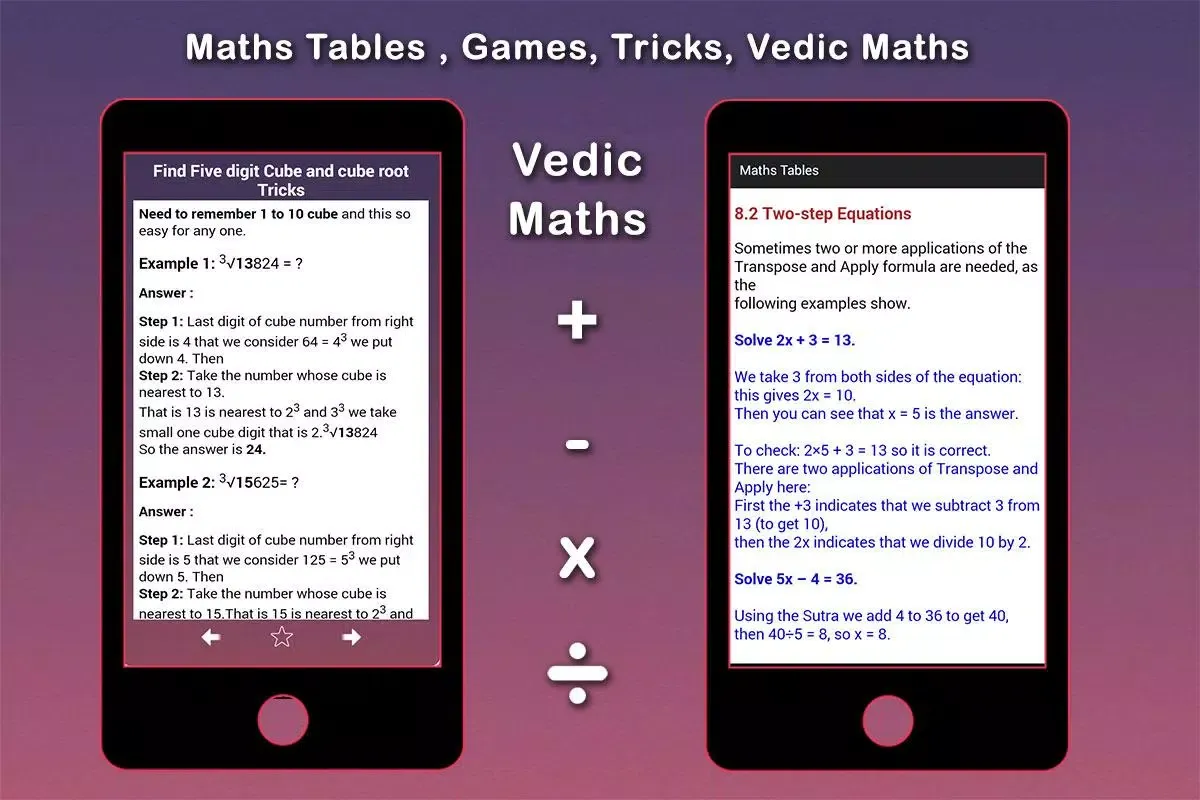 Capturas de pantalla de Maths Tables