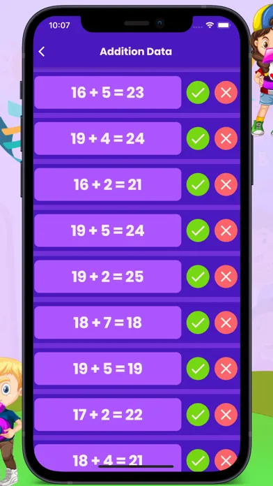 Tangkapan layar Kids True False Maths