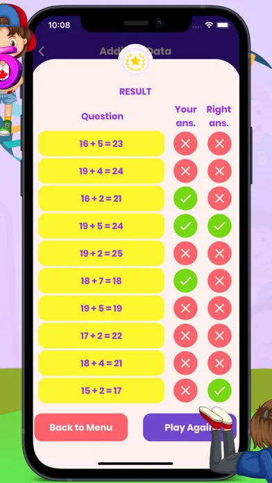 Tangkapan layar Kids True False Maths