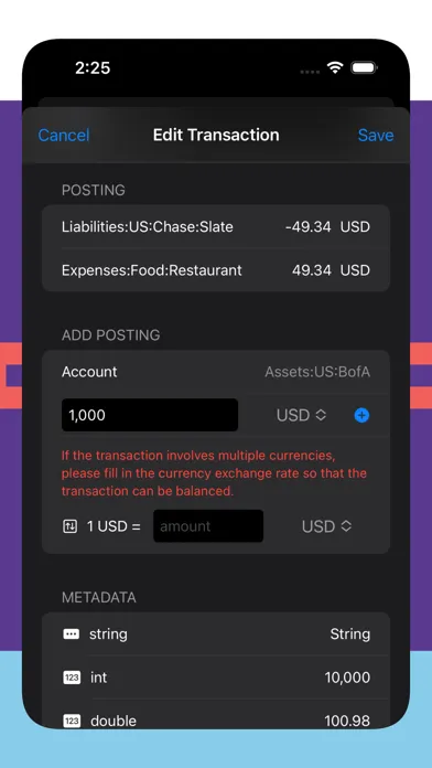 BeanWise - Beancount Screenshots