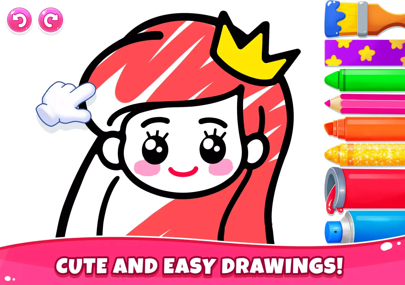 Kids Coloring Games for Girls Ekran Görüntüleri